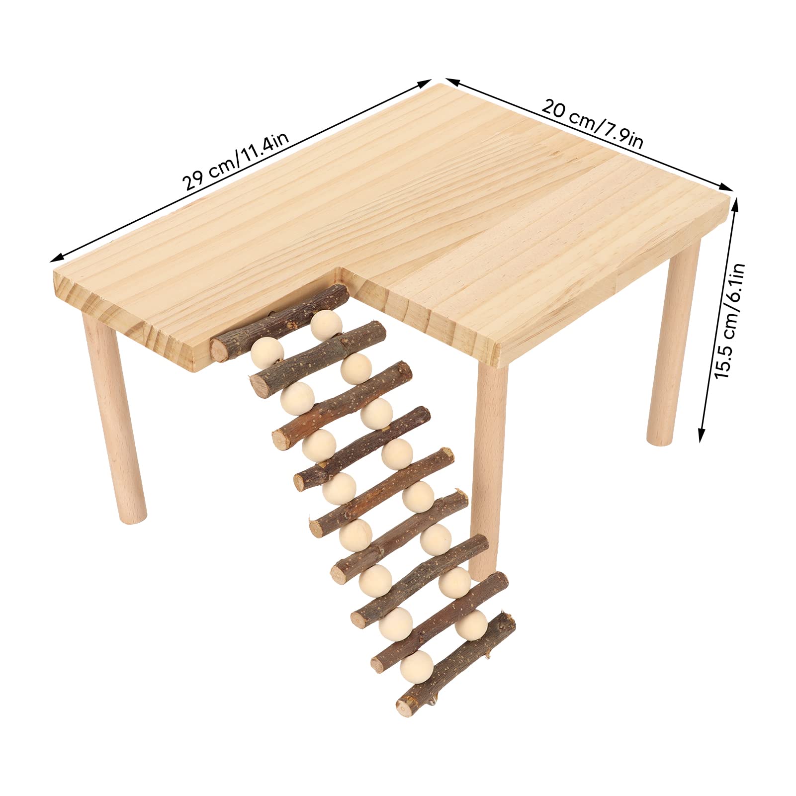 Pssopp Hamster Wooden Standing Board Climbing Ladder Toy for Hamsters Guinea Pigs Chinchillas Gerbils Cage Accessories - View 7 of 9