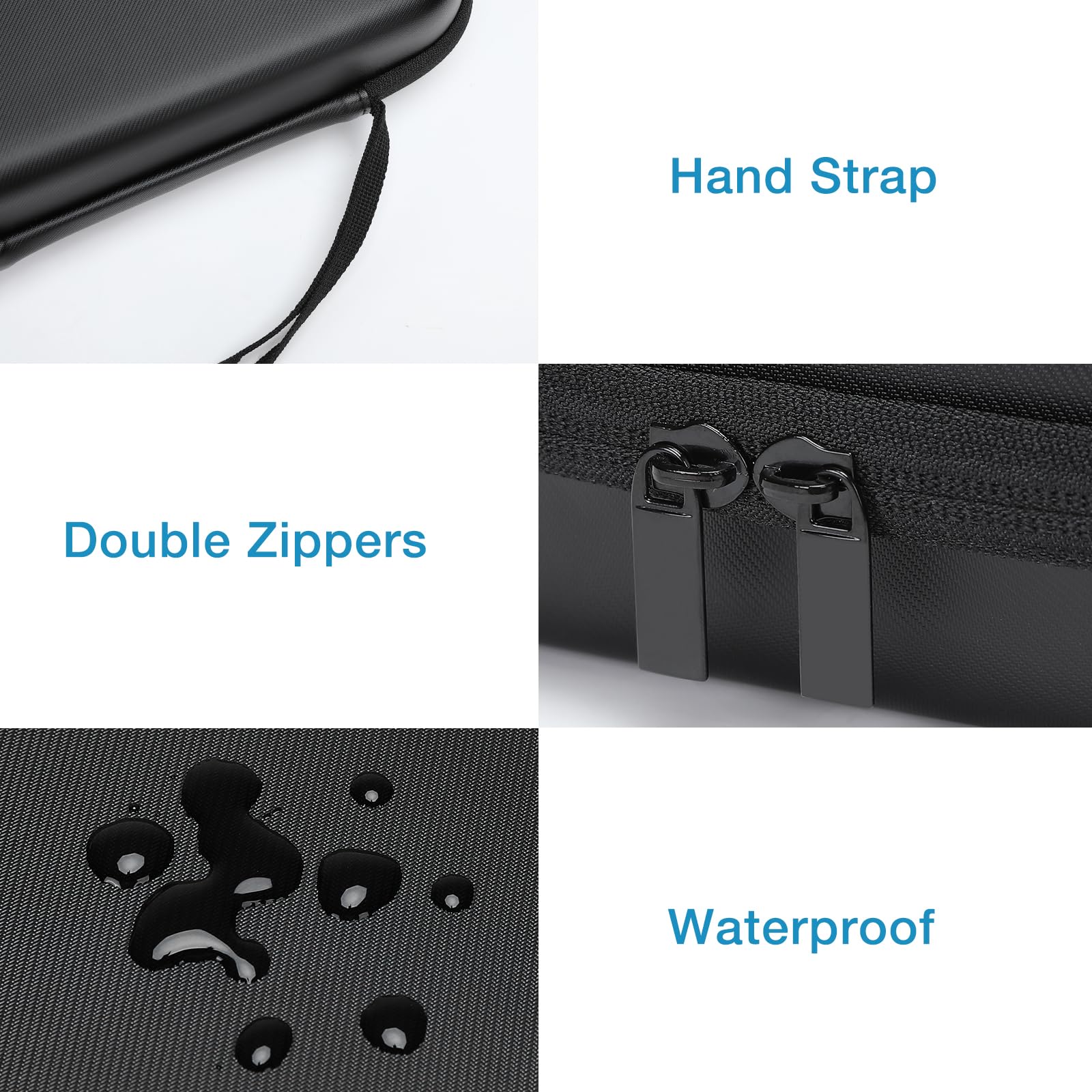 MOSISO Electronic Organizer Travel Case for MacBook Accessories with Modular Inserts and Cable Ties in Black - View 6 of 6