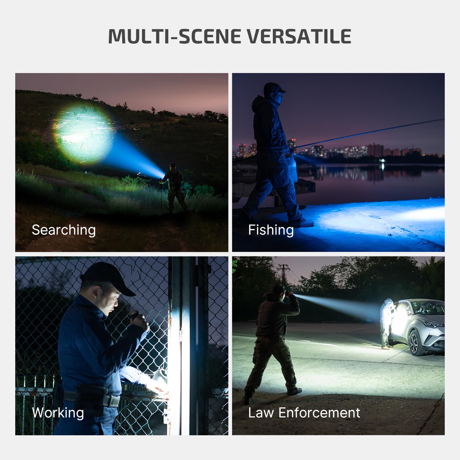 OLIGHT Marauder Mini 7,000 Lumens Bright Flashlight with 600 Meters Beam Distance, Powerful RGB Lights, Magnetic Rechargeable for Outdoors Work, - View 5 of 9