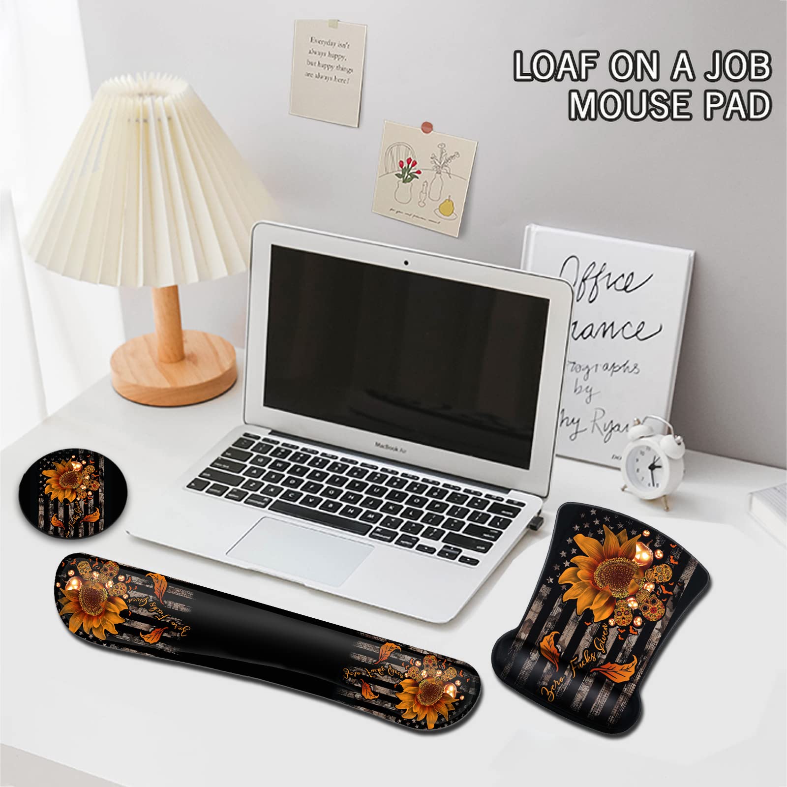 Ergonomic Mouse Pad with Gel Wrist Rest Support, Suitable for Office Typing, Games Mouse Pads Memory Foam Keyboard Wrist Rest Relieves Wrist Fatigue, - View 7 of 7