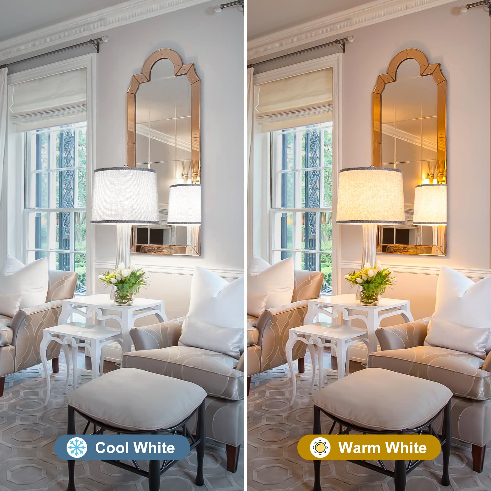 Seaside village Drum Lampshades Set of 2 Gray Fabric 12.6 x 11.6 Inches Easy Assembly Spider Fitter Home Decor Lighting - View 6 of 6