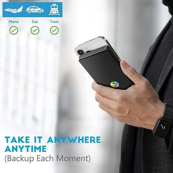 iDiskk iDiskk 2TB External Hard Drive for iPhone, iPad & Android - Fast Backup for Photos, Videos & Docs | Compatible with iPhone 15 & 16 - View 8 of 8