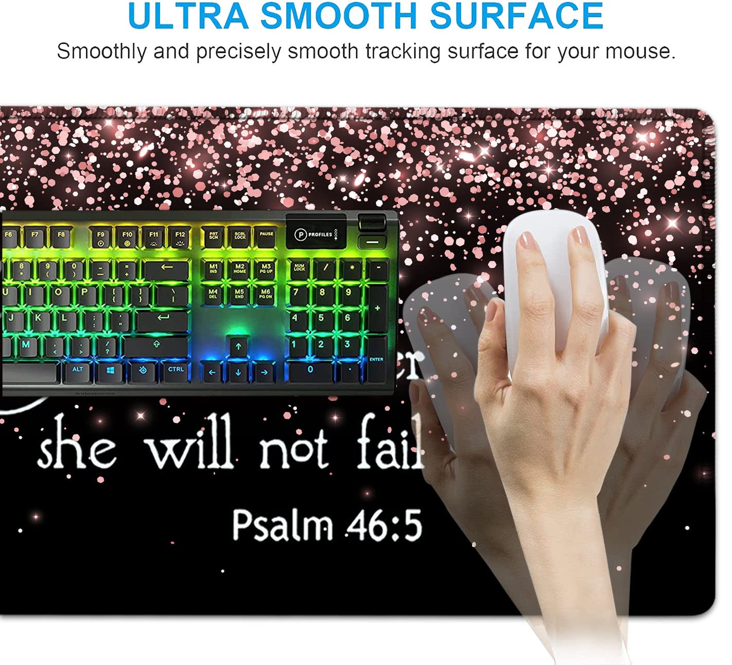 Large Mouse Pad with Wrist Support Set,Memory Foam Keyboard Wrist Rest+Extended Gaming Mouse Pad+Ergonomic Mouse Wrist Rest, Laptop Desk Writing Mat - View 5 of 7