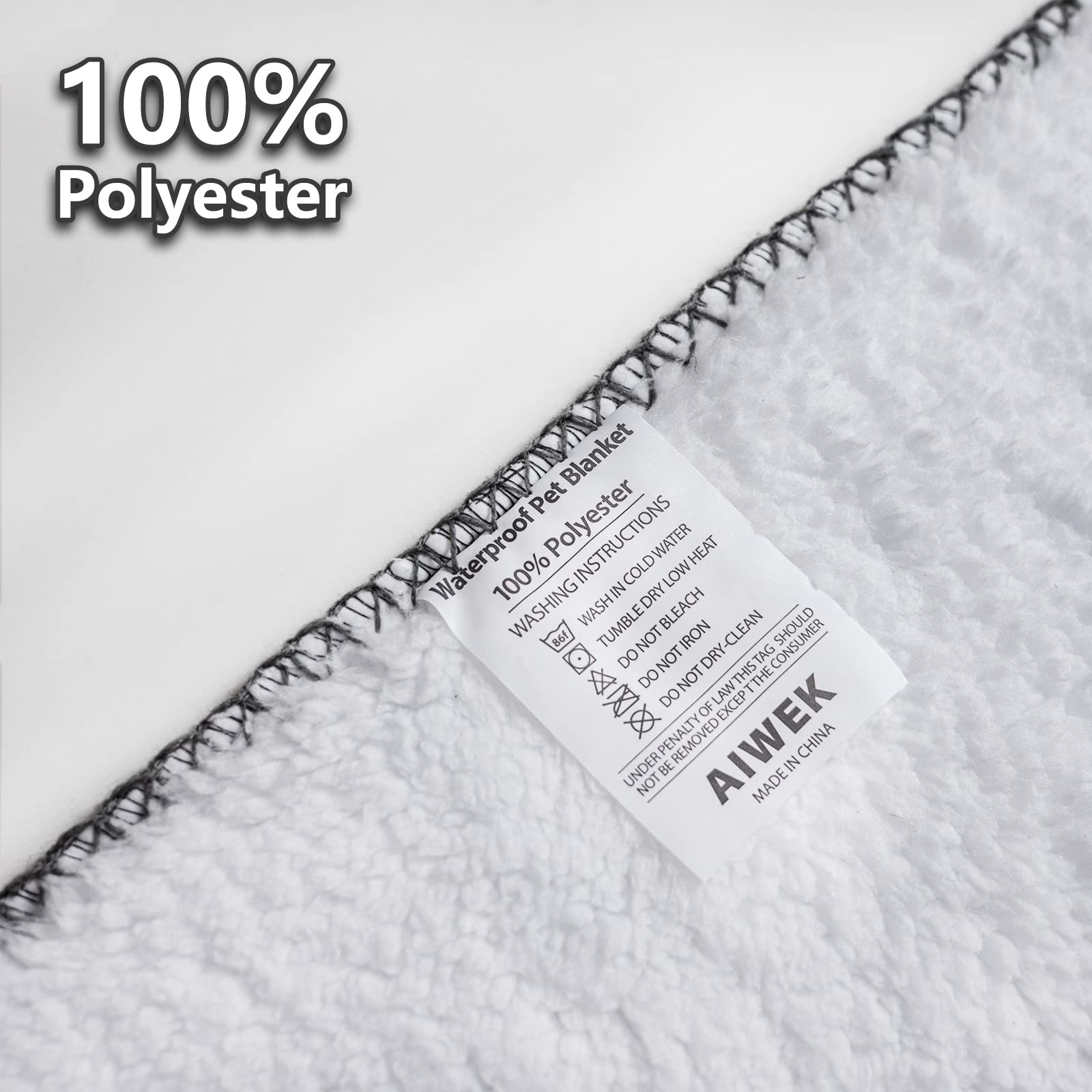 AIWEK AIWEK Waterproof Dog Blanket Super Soft Warm Fluffy Urine Proof Washable Outdoor Pet Blanket for Large Dogs and Cats 40x30 Inches - View 4 of 7