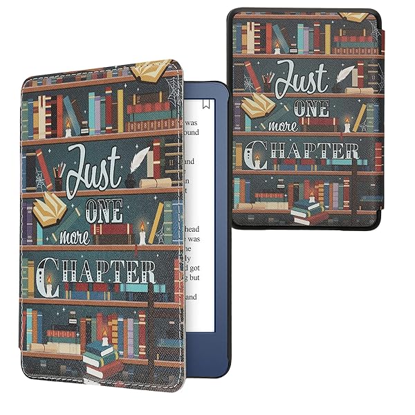 kwmobile kwmobile Kindle Case (2022/2024) - Colorful eReader Cover with Library Motto for Ultimate Protection - View 2 of 9