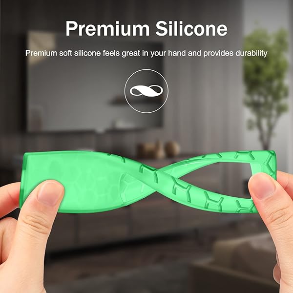 FINTIE Fintie Green Glow in The Dark Protective Case for Samsung Smart Solar Cell Remote Control Lightweight Kids Friendly Shockproof Silicone Cover - View 4 of 10