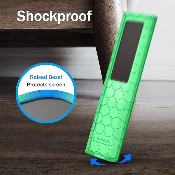 FINTIE Fintie Green Glow in The Dark Protective Case for Samsung Smart Solar Cell Remote Control Lightweight Kids Friendly Shockproof Silicone Cover - View 5 of 10