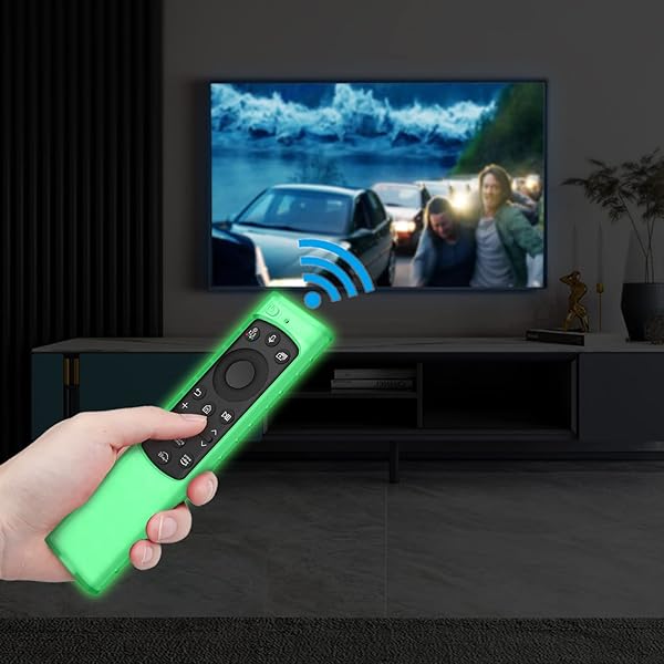 FINTIE Fintie Green Glow in The Dark Protective Case for Samsung Smart Solar Cell Remote Control Lightweight Kids Friendly Shockproof Silicone Cover - View 9 of 10