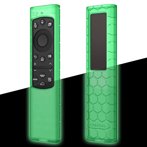 FINTIE Fintie Green Glow in The Dark Protective Case for Samsung Smart Solar Cell Remote Control Lightweight Kids Friendly Shockproof Silicone Cover - View 2 of 10