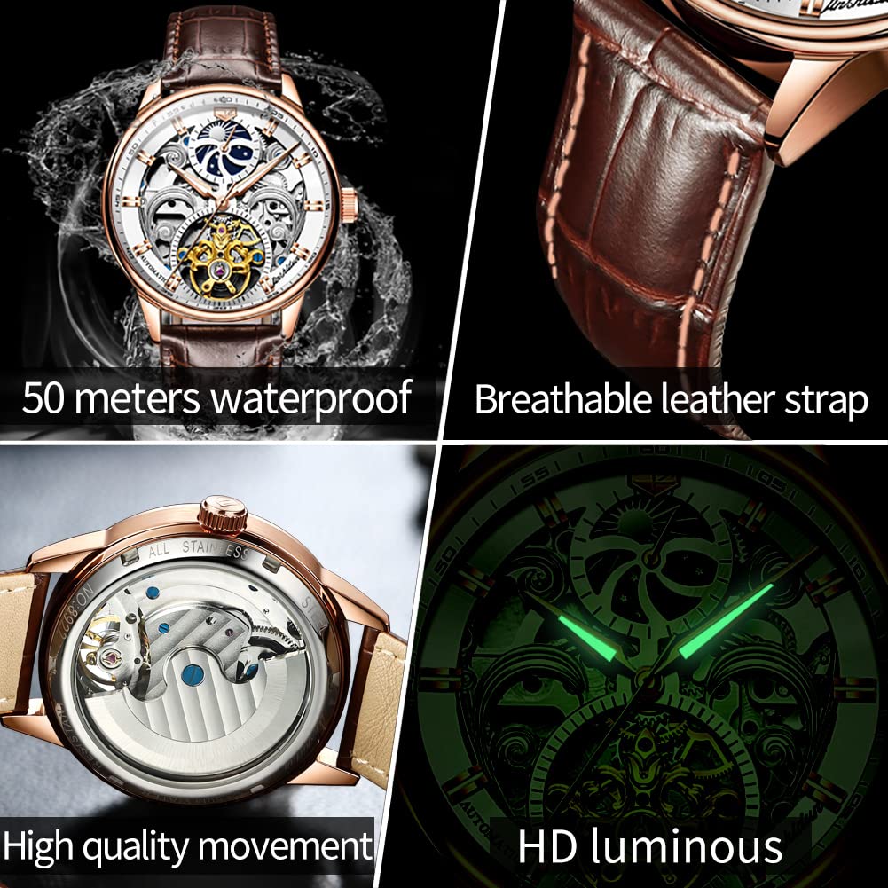 Rose Gold Watch for Men Stylish Timepiece Perfect for Any Occasion - View 6 of 6