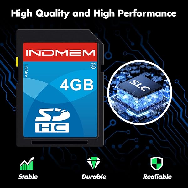 Sinobright INDMEM 4GB SD Card 5 Pack SDHC Class 4 Flash Memory Cards for Digital Cameras - View 4 of 9