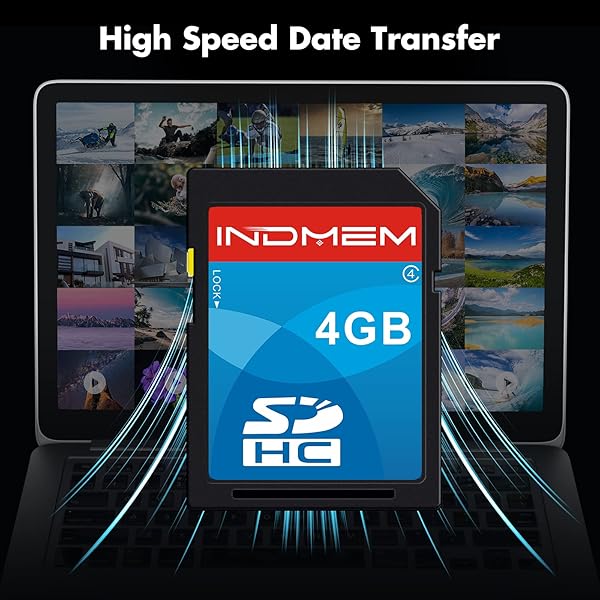 Sinobright INDMEM 4GB SD Card 5 Pack SDHC Class 4 Flash Memory Cards for Digital Cameras - View 6 of 9