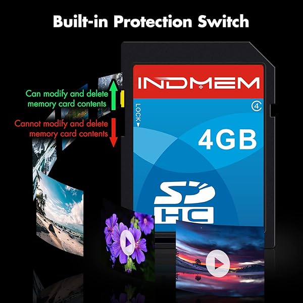 Sinobright INDMEM 4GB SD Card 5 Pack SDHC Class 4 Flash Memory Cards for Digital Cameras - View 8 of 9