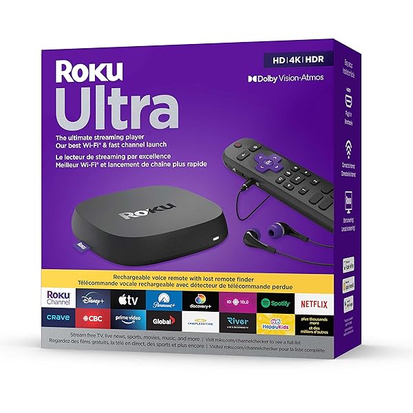 Roku Roku Ultra LT 4K HDR Streaming Player with Voice Remote Ethernet and 64GB MicroSD for Fast Channel Loading Black - View 2 of 6