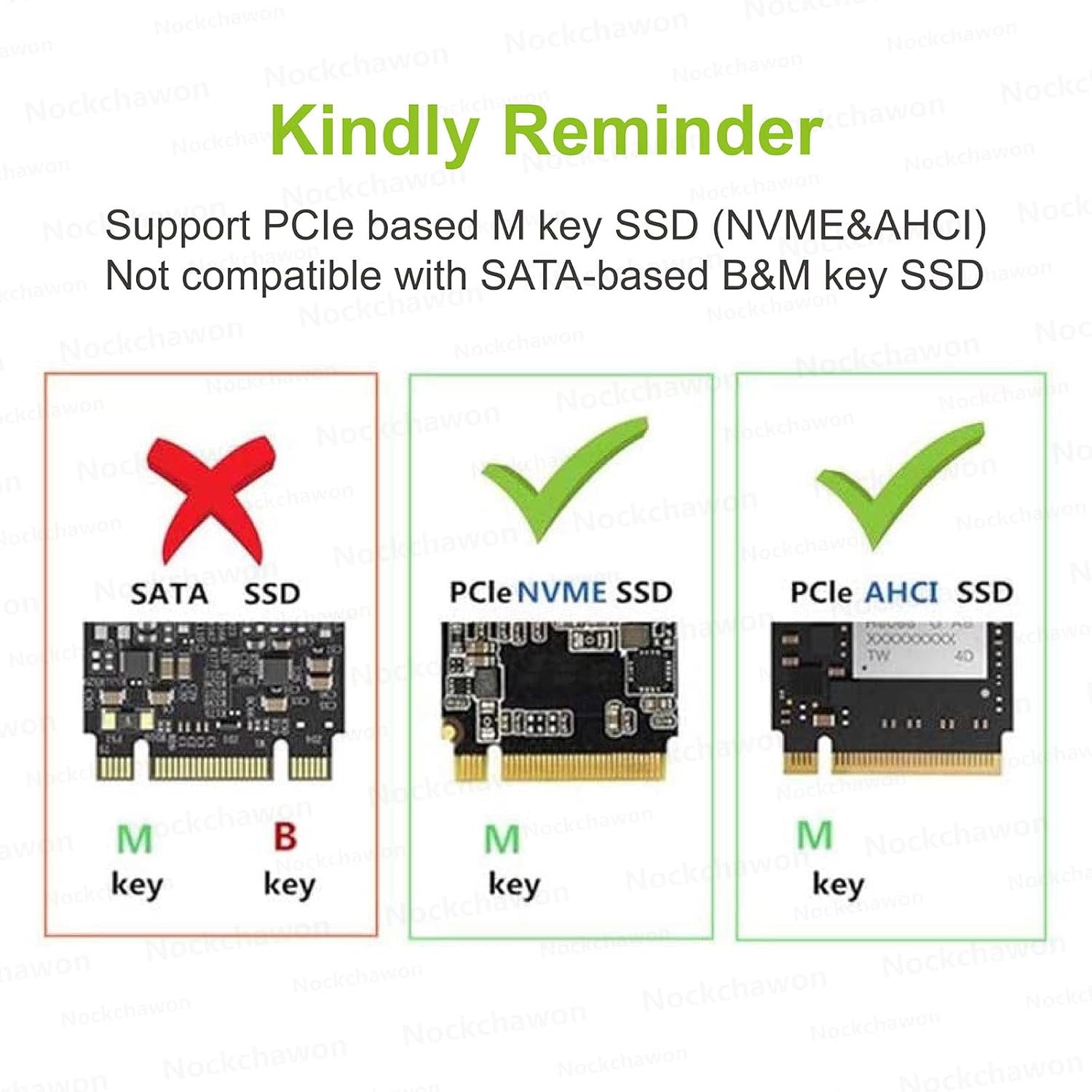 Nockchawon M2 NVME SSD Convert Adapter Card for MacBook Air Pro Retina Upgrade 2013-2017 Sensico NVME AHCI SSD Kit A1465 A1466 A1398 A1502 Black - View 4 of 7