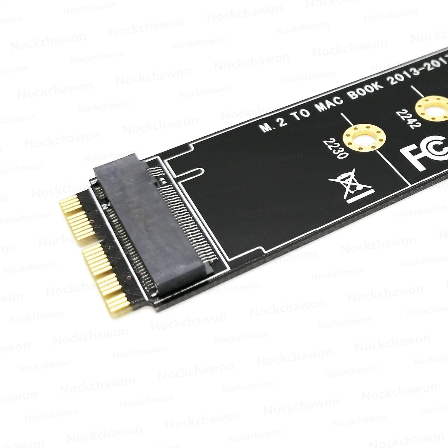 Nockchawon M2 NVME SSD Convert Adapter Card for MacBook Air Pro Retina Upgrade 2013-2017 Sensico NVME AHCI SSD Kit A1465 A1466 A1398 A1502 Black - View 5 of 7