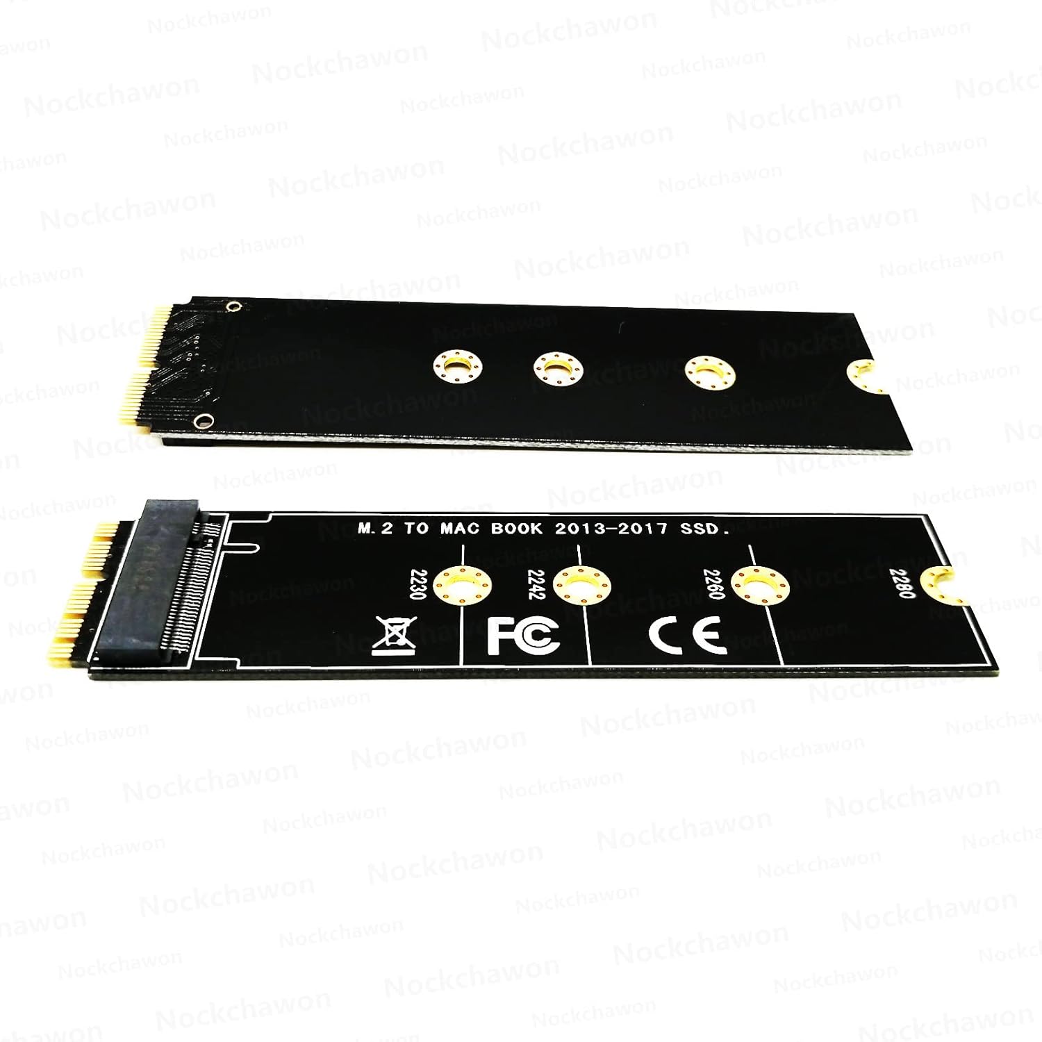 Nockchawon M2 NVME SSD Convert Adapter Card for MacBook Air Pro Retina Upgrade 2013-2017 Sensico NVME AHCI SSD Kit A1465 A1466 A1398 A1502 Black - View 6 of 7