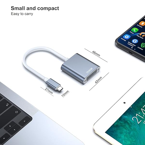 BENFEI BENFEI USB C to DVI Adapter 2 Pack - Thunderbolt 3/4 Compatible for iPhone 15 Pro, MacBook Pro/Air 2023, iPad Pro & More - View 6 of 9