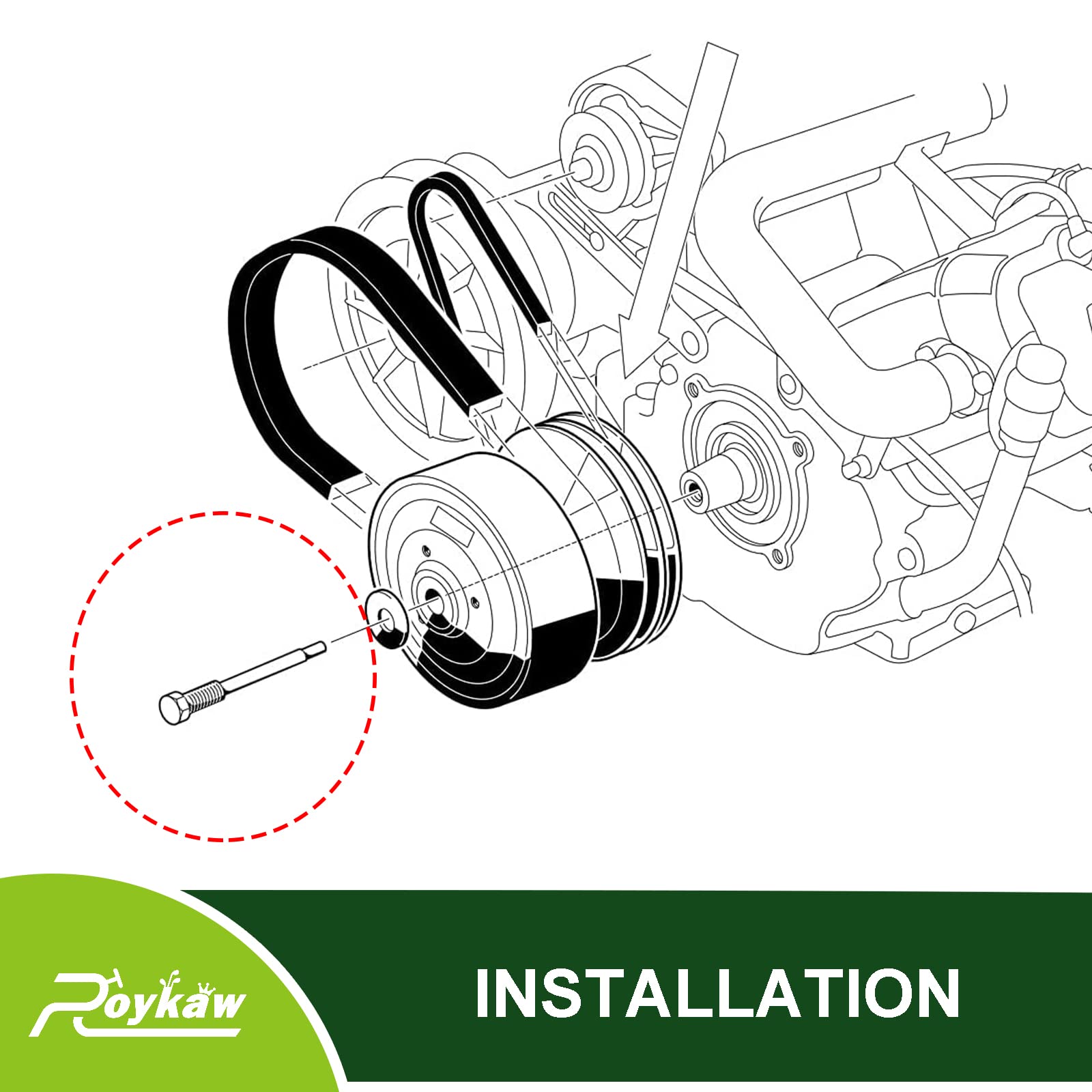 Roykaw Club Car Drive Clutch Puller Bolt Removal Tool for 1988-up DS Precedent Golf Cart, Replaces OEM # 1014496, 5707 - View 6 of 7