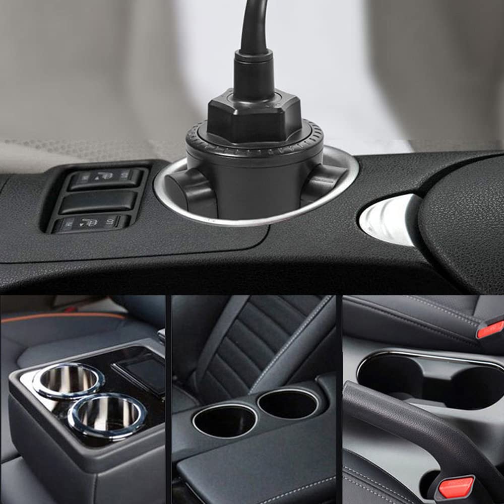 VARGTR 2-in-1 Cup Holder Phone Mount, Universal Adjustable Gooseneck Cup Holder, 360 Rotation, One-Button Release, Fits 4"-7" Phones - View 7 of 7