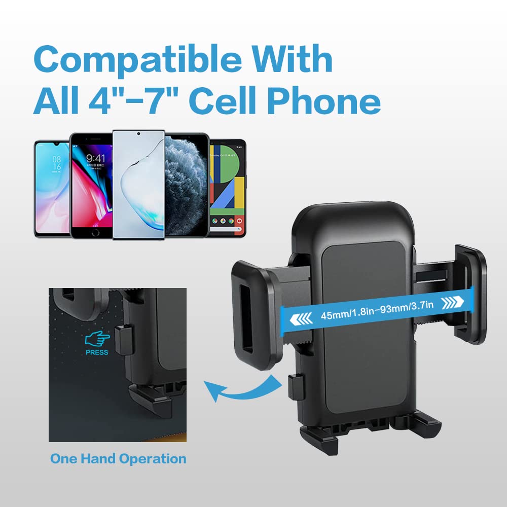 Car Phone Holder Mount, Cell Phone Holder for Car,Universal Car Phone Mount Windshield with Strong Suction, Anti-Shake Stabilizer Phone Car - View 4 of 7