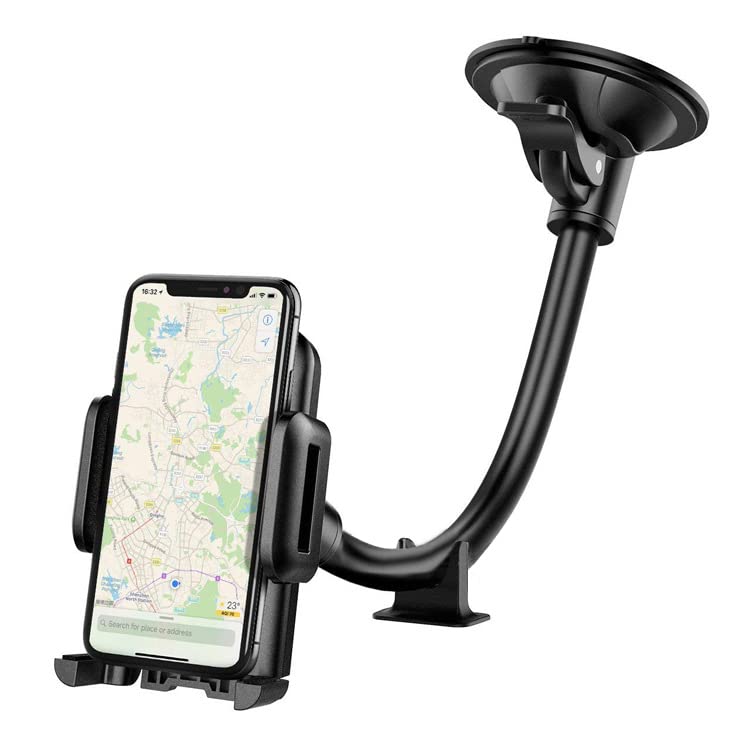 Car Phone Holder Mount, Cell Phone Holder for Car,Universal Car Phone Mount Windshield with Strong Suction, Anti-Shake Stabilizer Phone Car