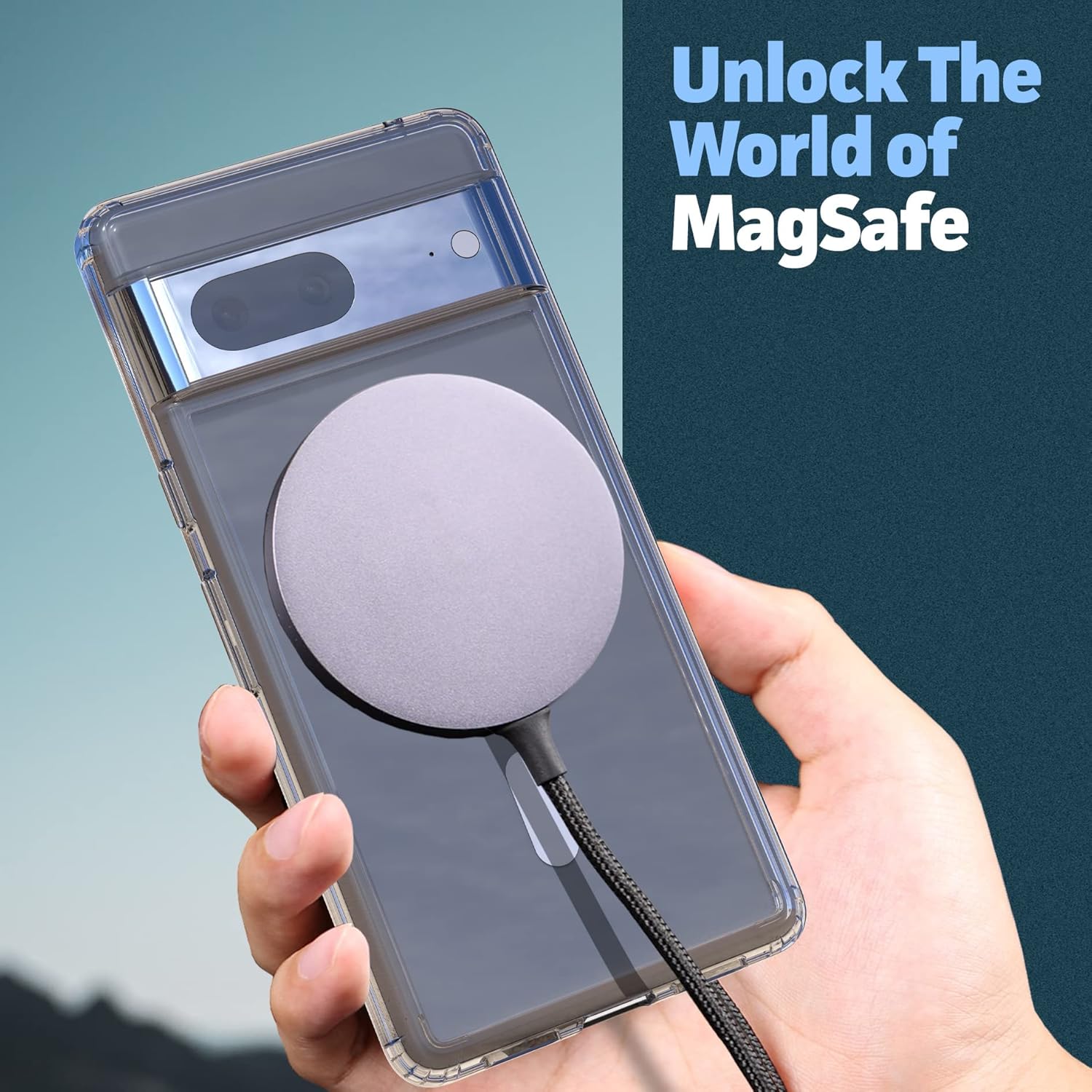 ENCASED ENCASED Magnetic Case for Google Pixel 7 Compatible with MagSafe Charging and Accessories Clear Design - View 2 of 5