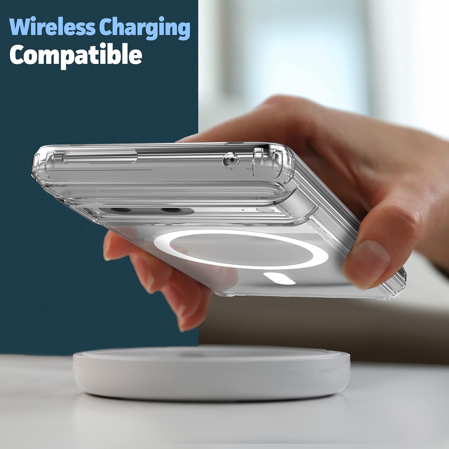 ENCASED ENCASED Magnetic Case for Google Pixel 7 Compatible with MagSafe Charging and Accessories Clear Design - View 3 of 5