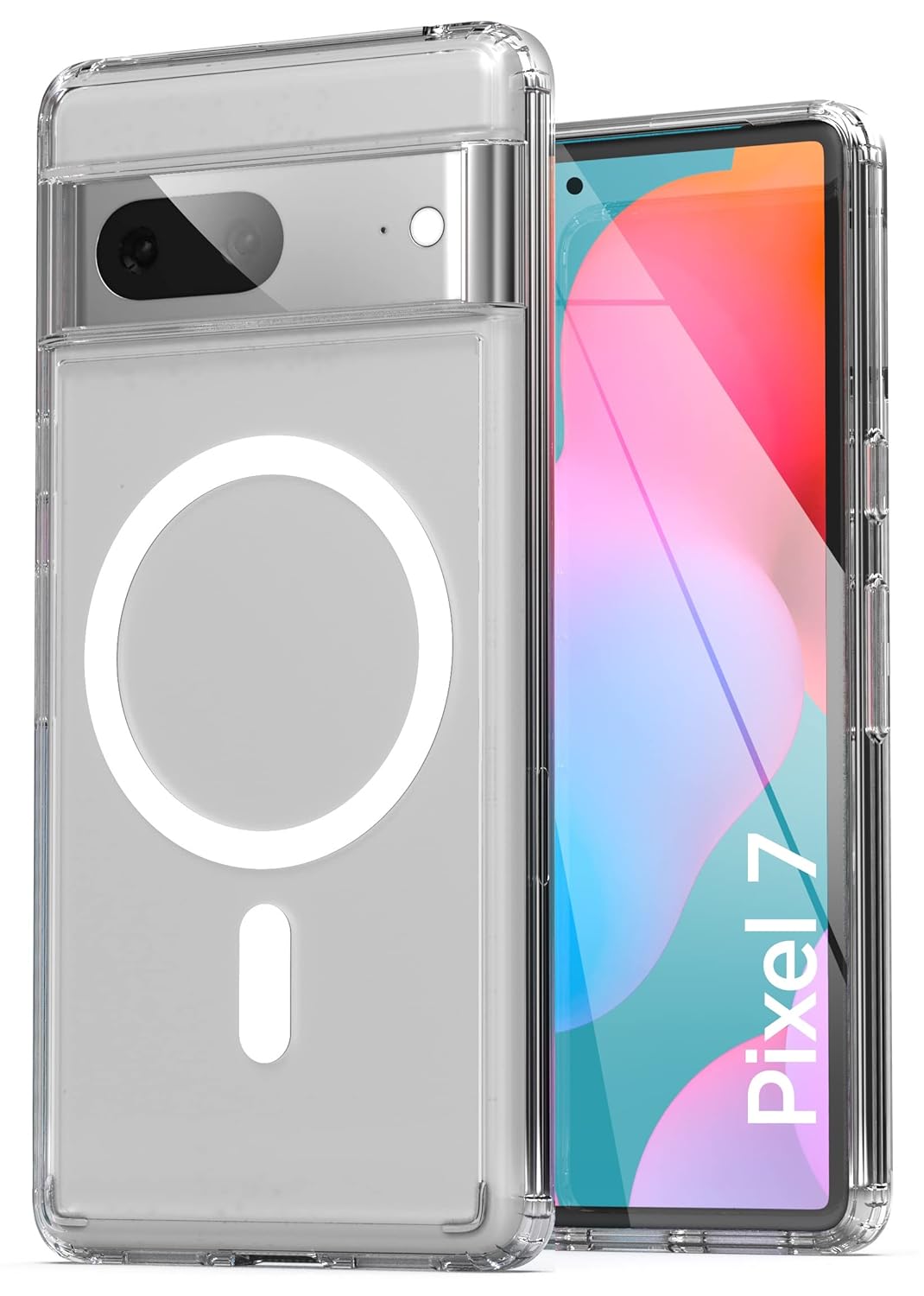 ENCASED Magnetic Case for Google Pixel 7 Compatible with MagSafe Charging and Accessories Clear Design