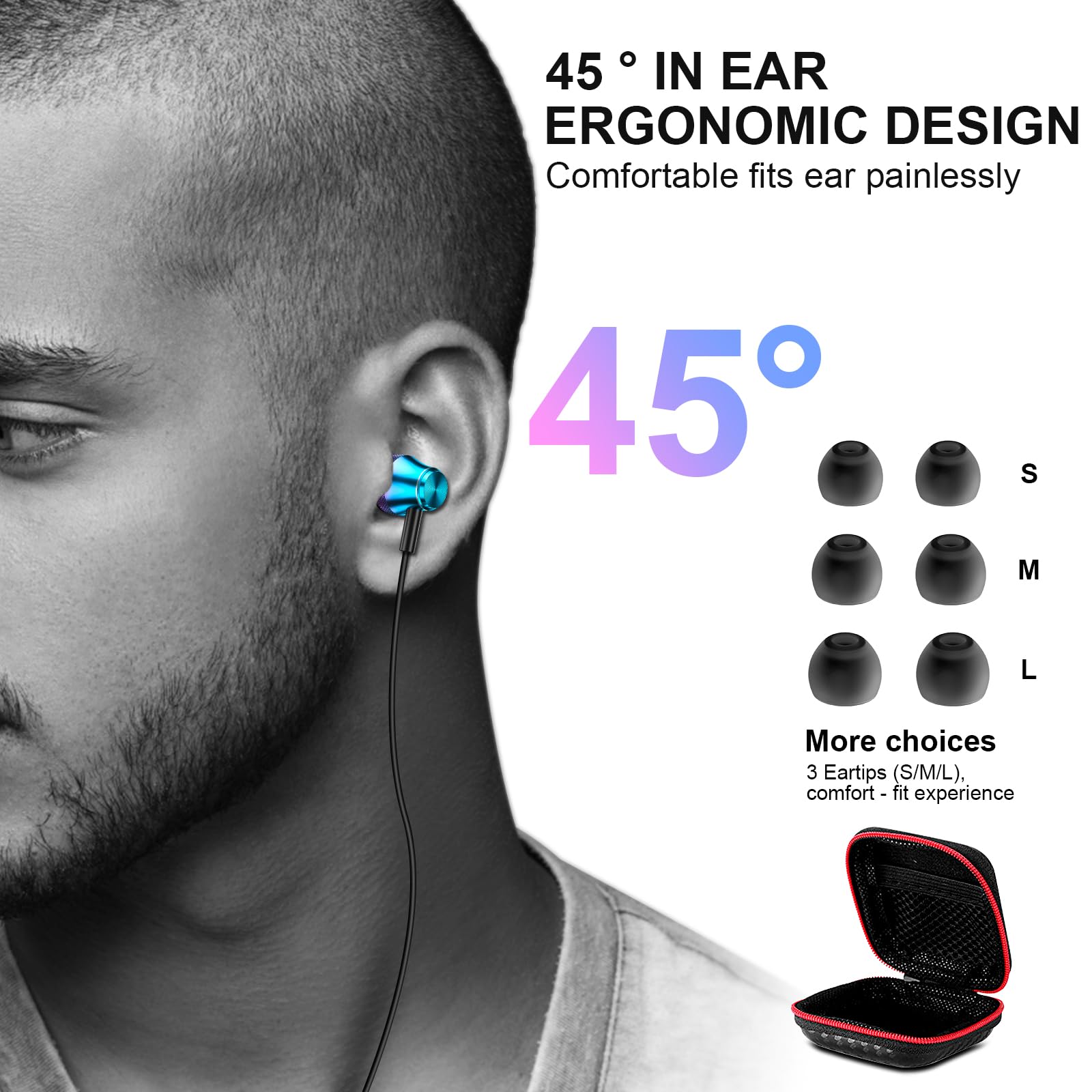 USB C Headphone Wired Earbuds for Samsung S25 FE S24 Ultra A17 A16 A53 A54 S23 Galaxy Z in-Ear Noise Canceling Type C Earphone with Microphone for - View 3 of 8