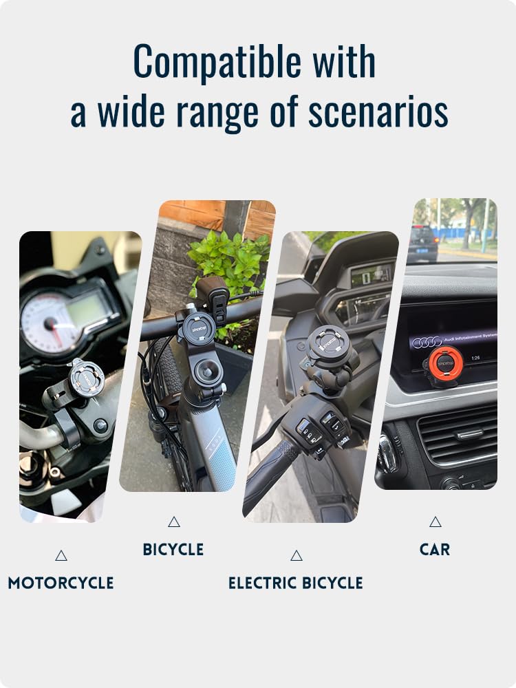 sincetop Shockproof Case with Quick Mount Adapter for iPhone 14 ProMax(6.7") - Quick Attach Your Cellphone to Any Bike Mount Car Phone Holder Armband - View 4 of 7