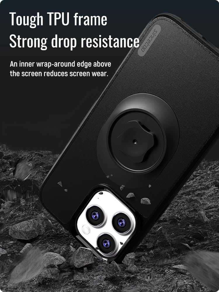 sincetop Shockproof Case with Quick Mount Adapter for iPhone 14 ProMax(6.7") - Quick Attach Your Cellphone to Any Bike Mount Car Phone Holder Armband - View 5 of 7