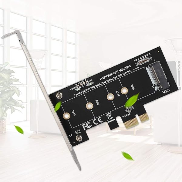 Yosoo Health Gear M2 PCIe Adapter Expansion Card Low Profile Bracket for Desktop PCI Express Slot M2 to PCI E3.0 X1 High Speed Performance - View 7 of 10