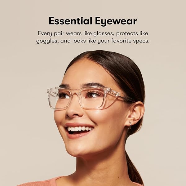 Stoggles Stoggles Rectangle Z87.1 Safety Glasses: Stylish, Scratch-Proof, Anti-Fog, Blue-Light & UV Protection for Low Bridge Fit - View 6 of 9