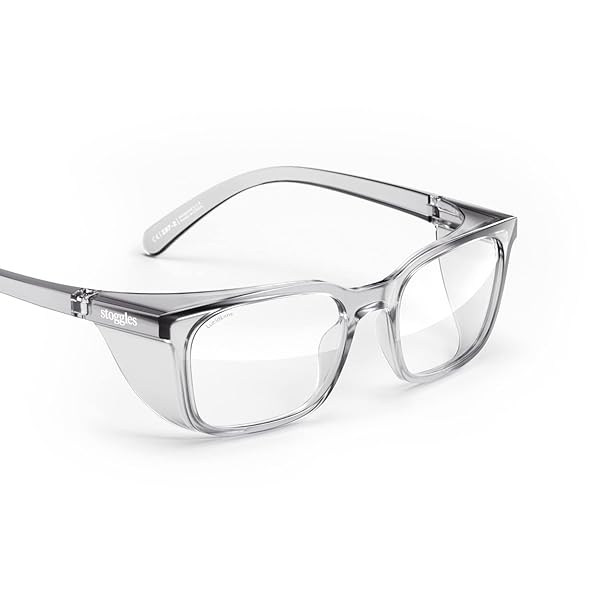 Stoggles Stoggles Rectangle Z87.1 Safety Glasses: Stylish, Scratch-Proof, Anti-Fog, Blue-Light & UV Protection for Low Bridge Fit - View 3 of 9