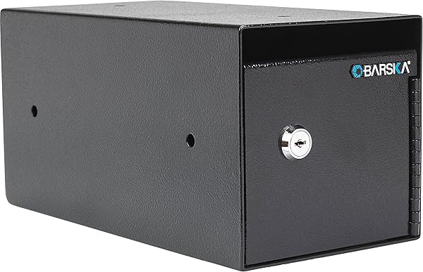 BARSKA Barska AX13676 Drop Safe: Secure Cash, Receipts & Keys - Durable Black Lock Box