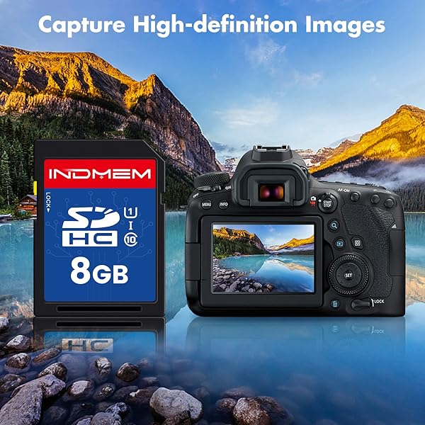 Sinobright INDMEM 8GB SD Card 5 Pack UHS-I U1 Class 10 SDHC Flash Memory Card for Digital Cameras Computers and Trail Cameras - View 8 of 8