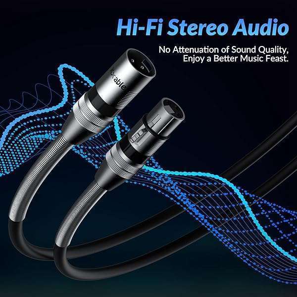 Kxable Premium 200ft XLR to XLR Cable - Heavy Duty 22AWG, Shielded Mic/Speaker Cord with Zinc Alloy Connectors - View 5 of 9