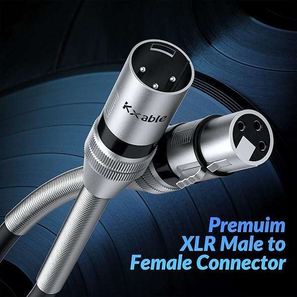 Kxable Premium 200ft XLR to XLR Cable - Heavy Duty 22AWG, Shielded Mic/Speaker Cord with Zinc Alloy Connectors - View 6 of 9