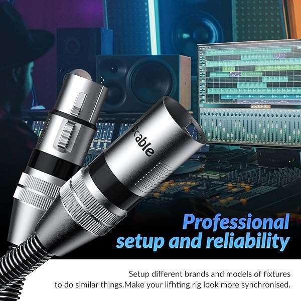 Kxable Premium 200ft XLR to XLR Cable - Heavy Duty 22AWG, Shielded Mic/Speaker Cord with Zinc Alloy Connectors - View 7 of 9