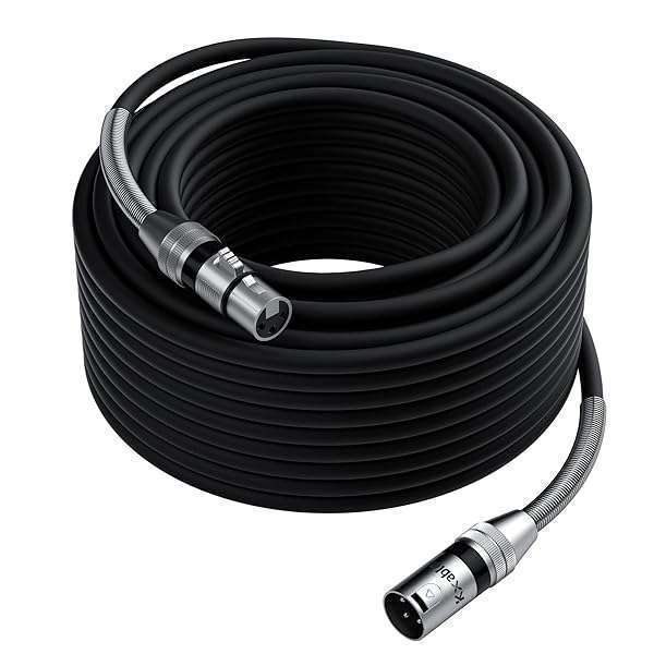 Kxable Premium 200ft XLR to XLR Cable - Heavy Duty 22AWG, Shielded Mic/Speaker Cord with Zinc Alloy Connectors - View 3 of 9