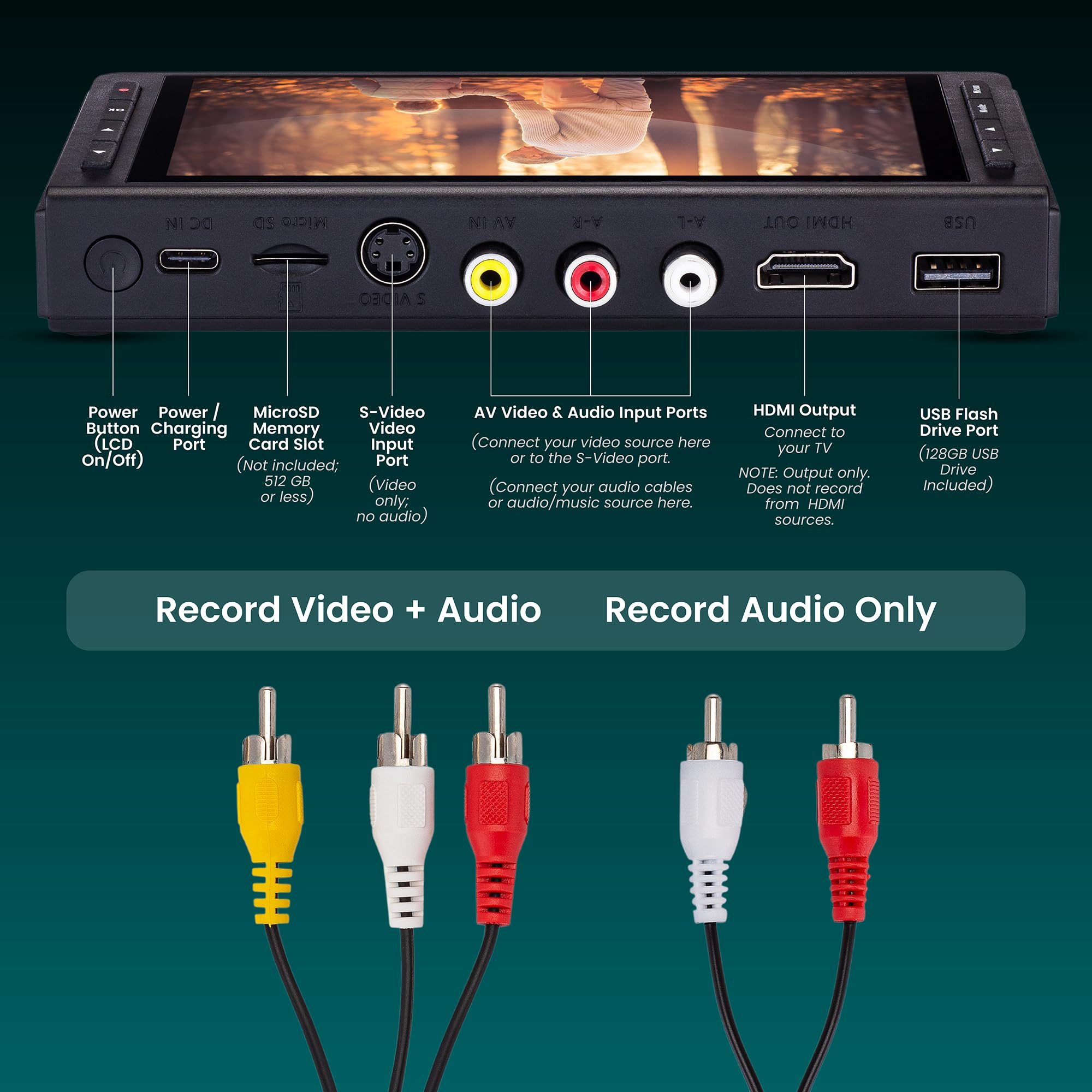 ClearClick ClearClick Video to Digital Converter 3.0 Record Video and Audio from VCR VHS AV RCA Hi8 Camcorder DVD Turntables Cassette Tapes Bundle Edition - View 5 of 5