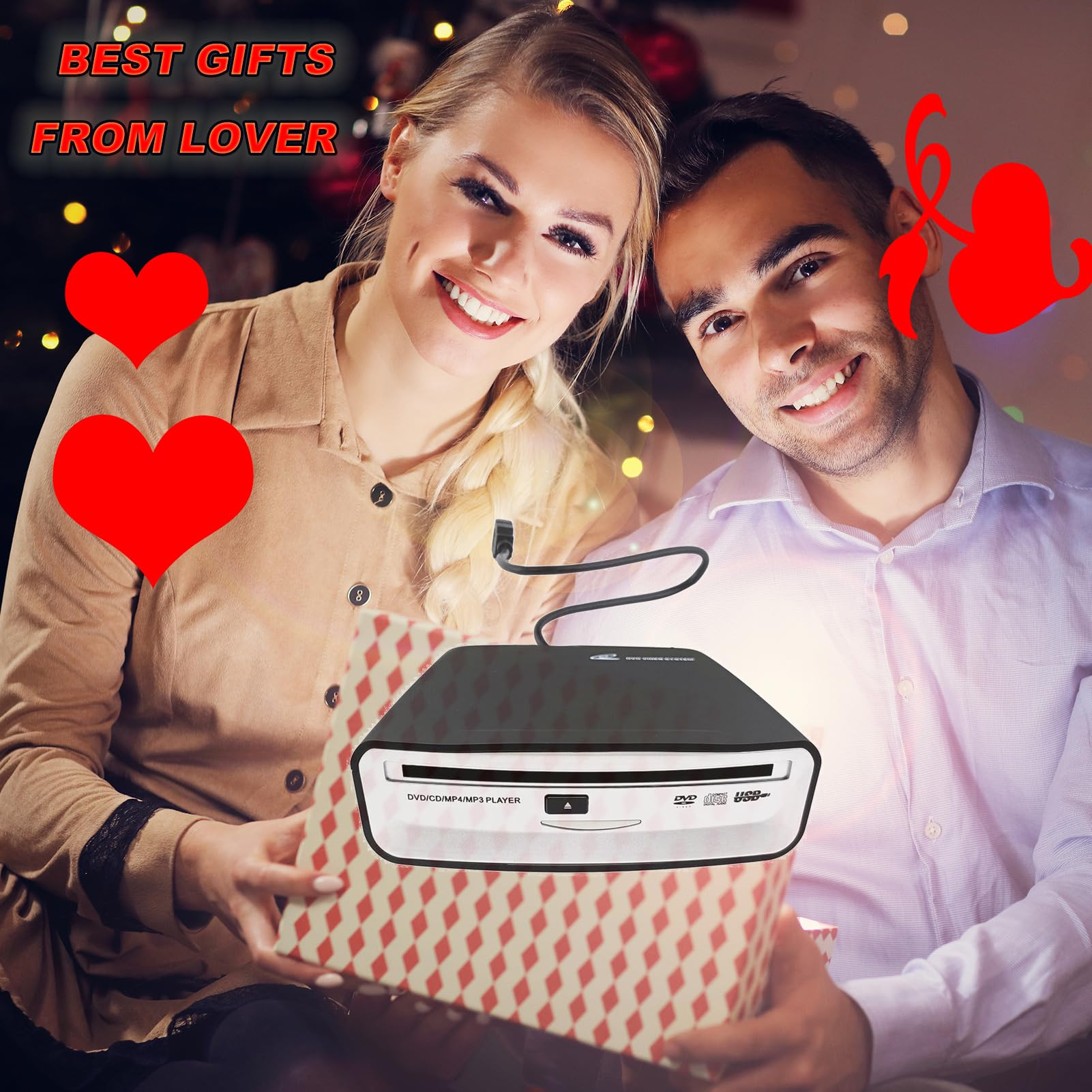 X-Star USB CD DVD Player for Car with Extra Accessories Portable External Player for Android Navigation and TV Plug and Play - View 2 of 9