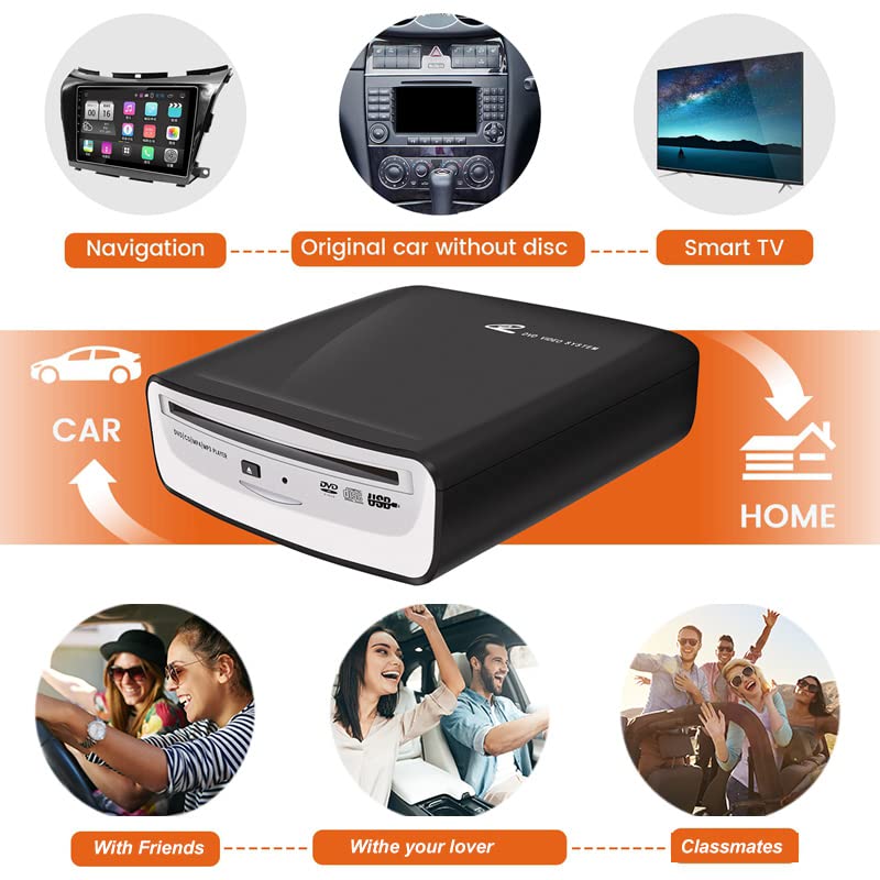 X-Star USB CD DVD Player for Car with Extra Accessories Portable External Player for Android Navigation and TV Plug and Play - View 6 of 9
