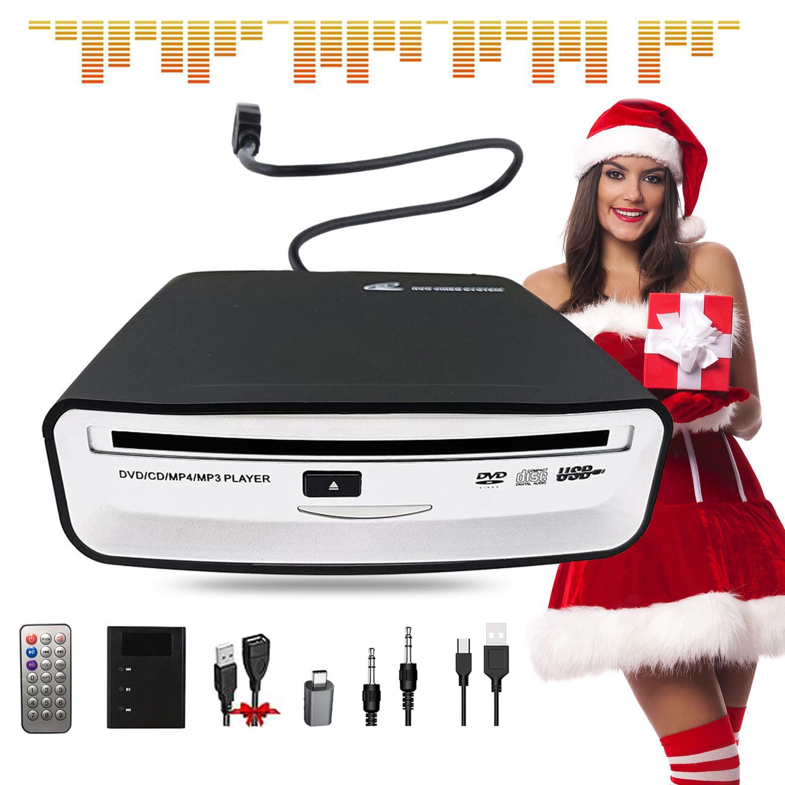 X-Star USB CD DVD Player for Car with Extra Accessories Portable External Player for Android Navigation and TV Plug and Play