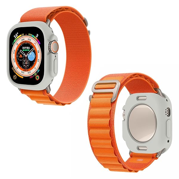 Yrzper Yrzper Shockproof Case for Apple Watch Ultra 49mm - TPU Silicone Bumper, Scratch-Resistant & Durable Protection (Gray) - View 8 of 10