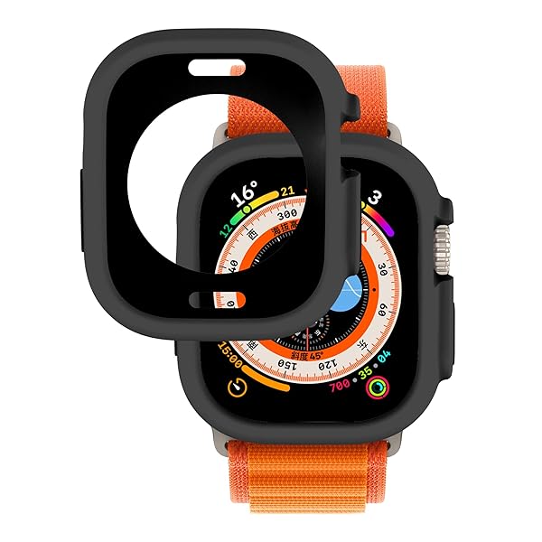 Yrzper Yrzper Shockproof Case for Apple Watch Ultra 2 & 49mm - TPU Silicone Bumper, Scratch-Resistant Protection (Black) - View 6 of 9