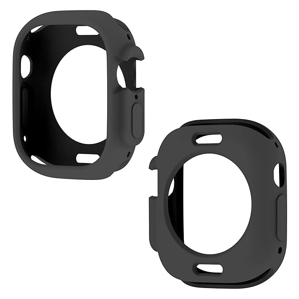 Yrzper Yrzper Shockproof Case for Apple Watch Ultra 2 & 49mm - TPU Silicone Bumper, Scratch-Resistant Protection (Black) - View 9 of 9