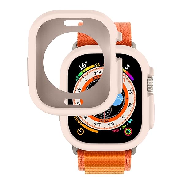 Yrzper Yrzper Shockproof Case for Apple Watch Ultra 49mm - TPU Silicone Bumper, Scratch-Resistant, Pink - View 6 of 10