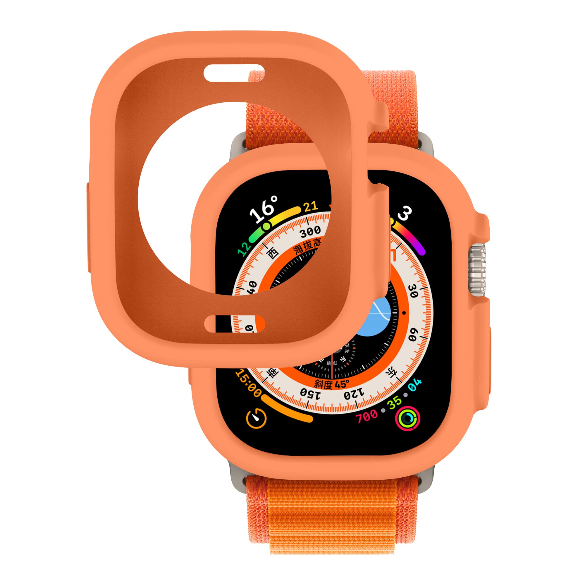 Compatible for Apple Watch Ultra 3 2 1 49mm Case All-Round Shockproof TPU Silicone Protective Cover Bumper Shock-Absorbing Scratch-Resistant Case for - View 4 of 8